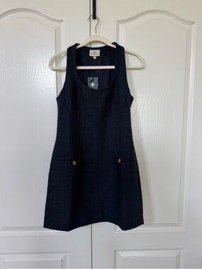 Tuckernuck Navy Textured Sleeveless Mini Dress